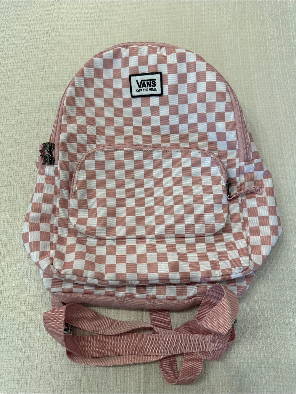 Vans Mini Pink and White Checkerboard Backpack